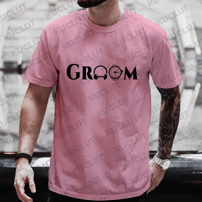 Groom Squad Tshirt Best Man Bachelor Stag Party T Shirt Single Farewell 2024 Fashion Graphic Tops Team EVG Future Groom Tees