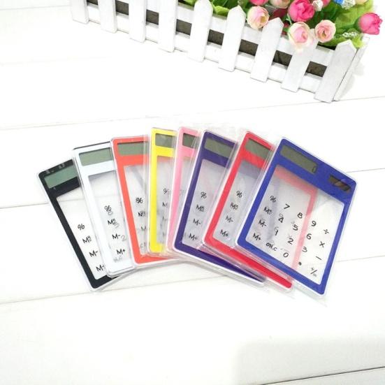 Slim Solar Power Clear Scientific Calculator Energy Touch Student School Study