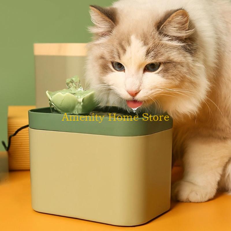 F26C Cat Water Dispenser Mute Working Automatic Pet Fountain Dogs Waterer for Indoor Pet Easy To Clean Healthy Drinking
