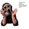 Screaming Ghost Figurine Halloween Ghost Face Statue Collectible Resin Horror Character Ornament for Mantel Cabinet Decoration
