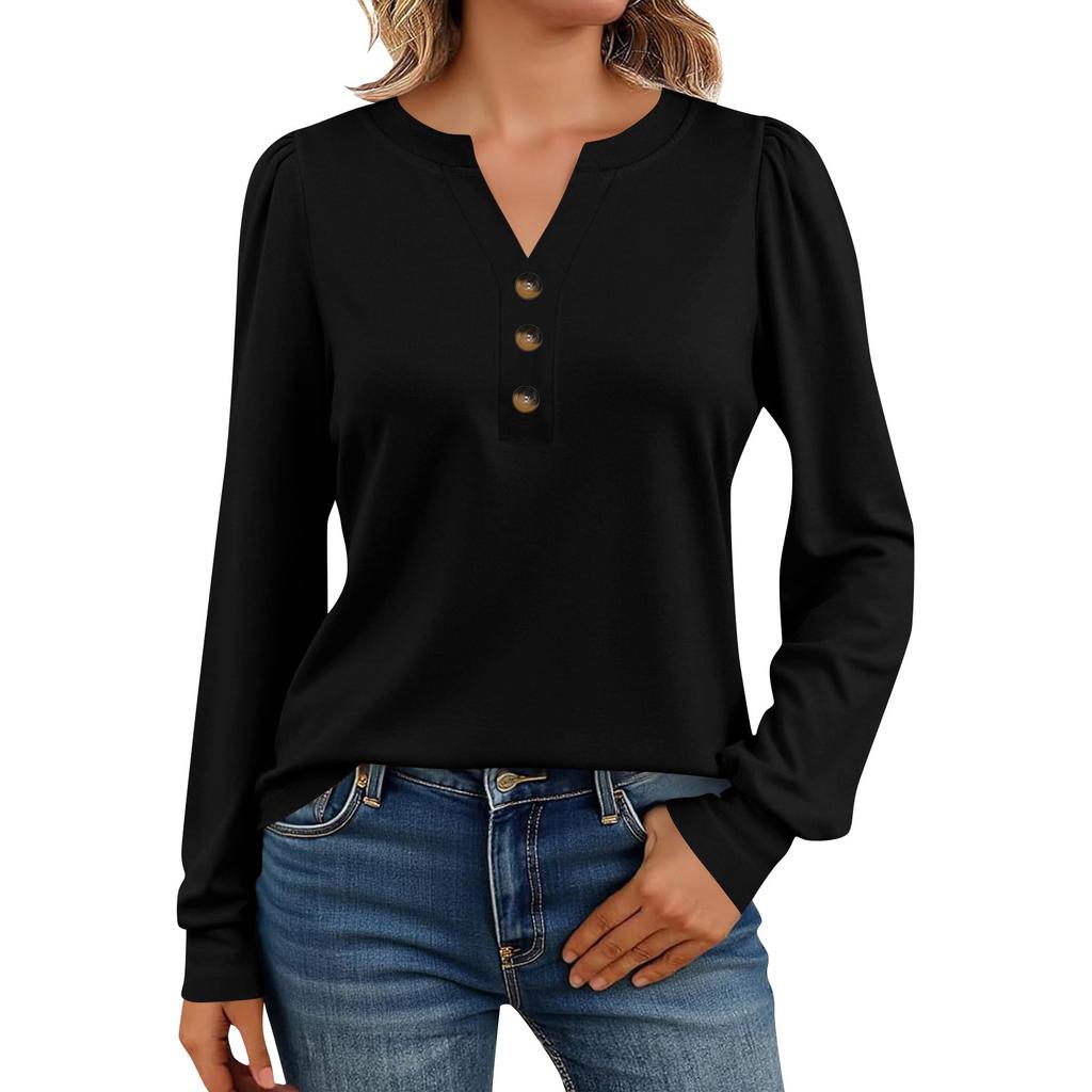 Women's Long Sleeve Shirts Henely Casual Tops Trendy Blouses Cute T-Shirts