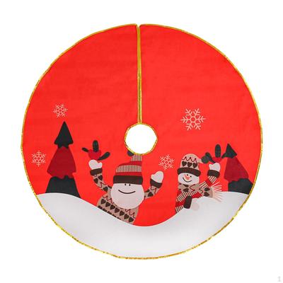 Christmas Tree Skirt Winter Holiday Mat Gift Xmas Base Cover for Office,