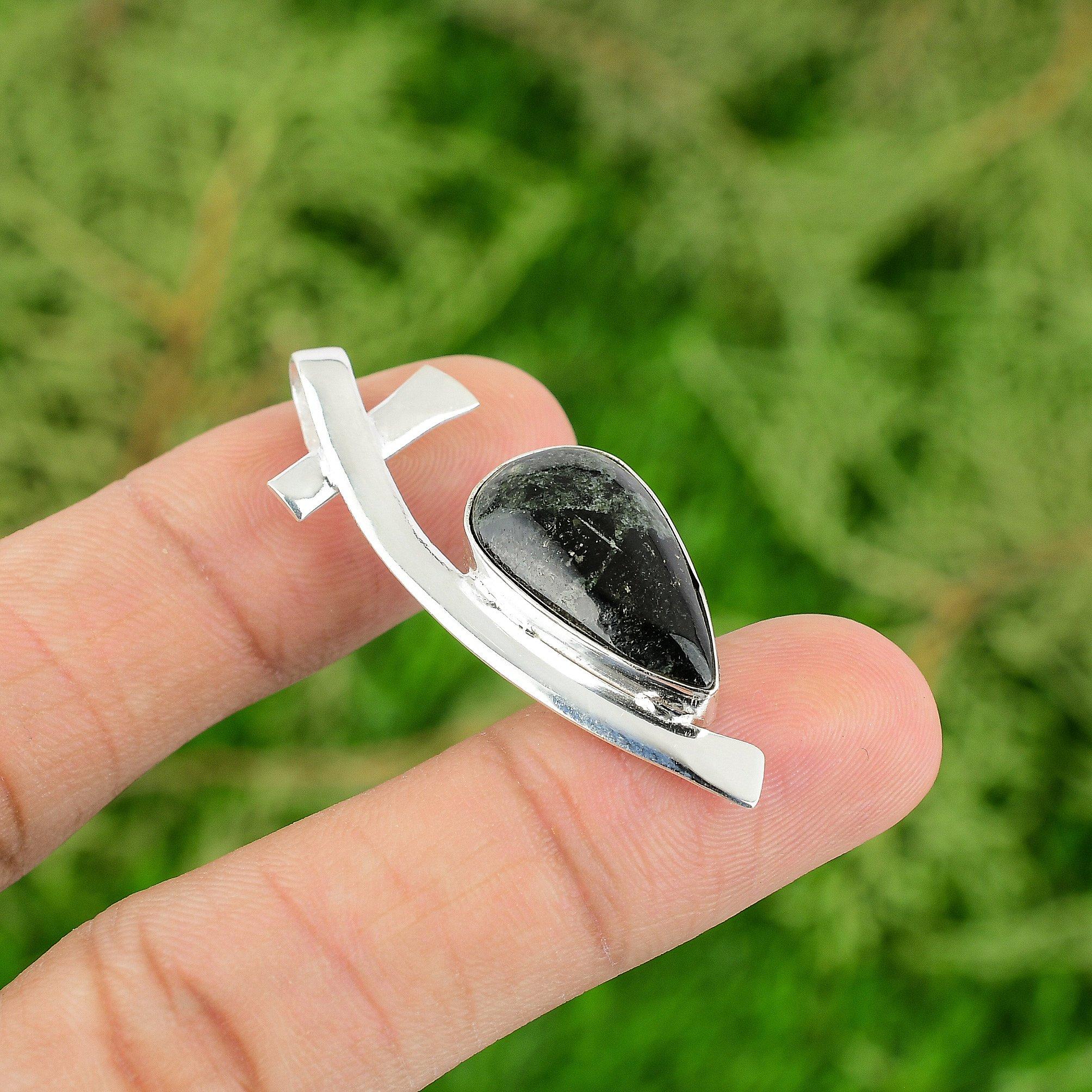 

Friendship Day Sale 925 Sterling Silver Star Galaxy Jasper Stone Pendant Jewelry