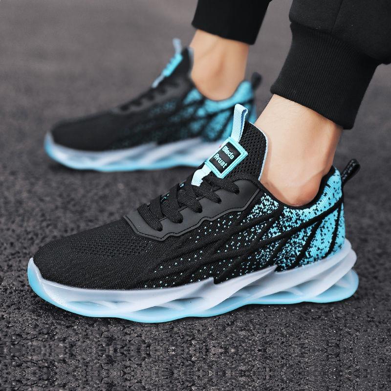 Men's Shoes Spring and Summer New Sports Trend Fashion Breathable Fly-woven Outdoor Shoes Blade Sole Sports Trend Shoes