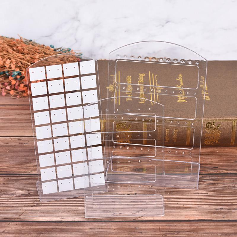24/48/72 Holes Jewelry Organizer Holder Stand Plastic Earring Display Show Case