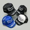 Printed Letters Wing Baseball Hats Hip Hop Breathable Color Block New Unisex Personal Sunshade Mesh Versatile Trucker Caps Ins