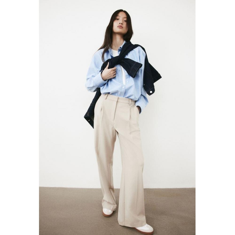 

Широкие брюки HM бежевые