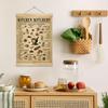 Kitchen Witchery Herb Guide Wall Art Decor, Vintage Style Educational Chart, 14x18.5inches, Linen Canvas Wall Hanging Poster for Kitchen,Dining
