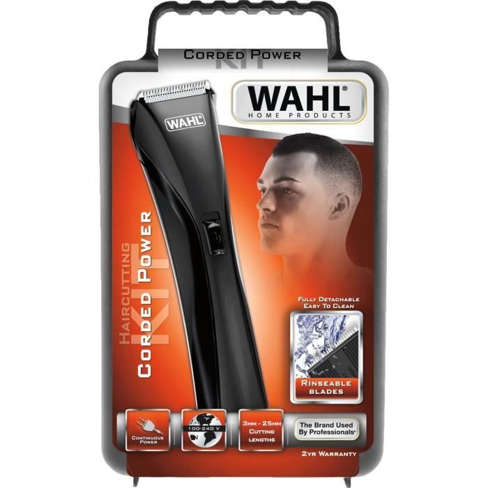 Tondeuse à cheveux et barbe Wahl - Lame hybride 40mm - Hauteurs de coupe de 0,9 à 25mm