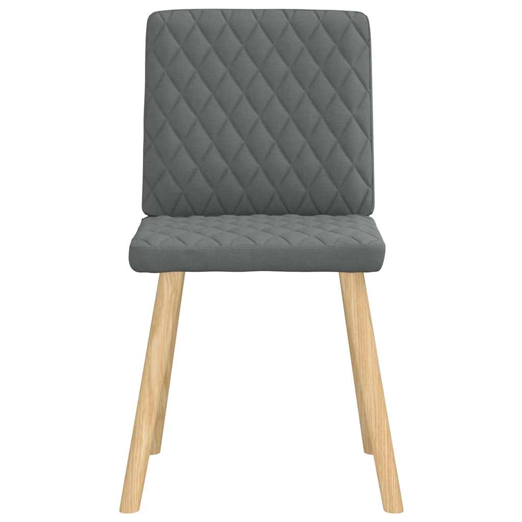 Dining Chairs 6 Pcs Dark Grey Fabric