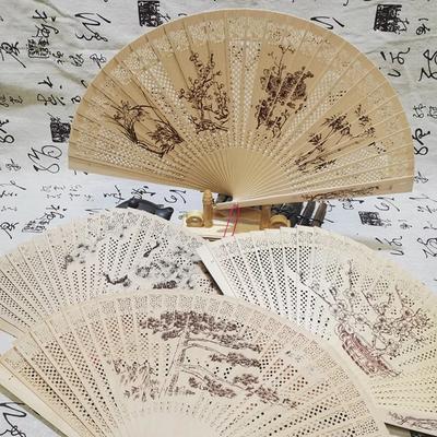 Duftender Holzfächer Großhandel Chinesische Eigenschaften Geschenkfächer