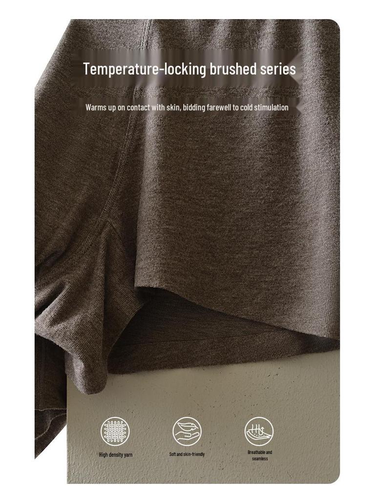 Men's Brushed Seamless Winter Boxer Briefs – Soft, Warm, Antibacterial Silk Trunks