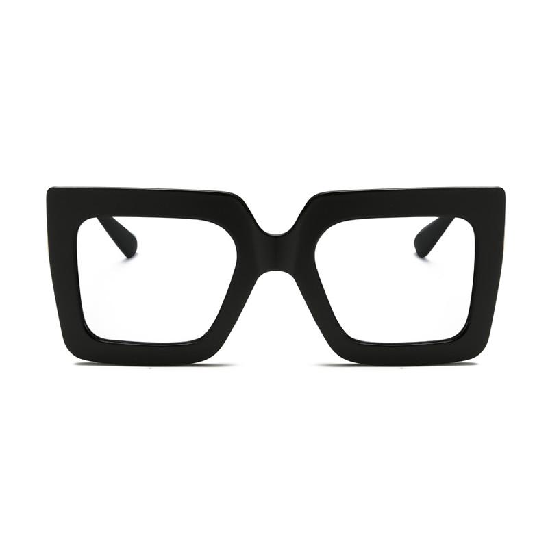 New Women Classic Square Classic Large Frame Flat Glasses Fashion Men Rectangle Design Sun Glasses Retro Glasses Uv400