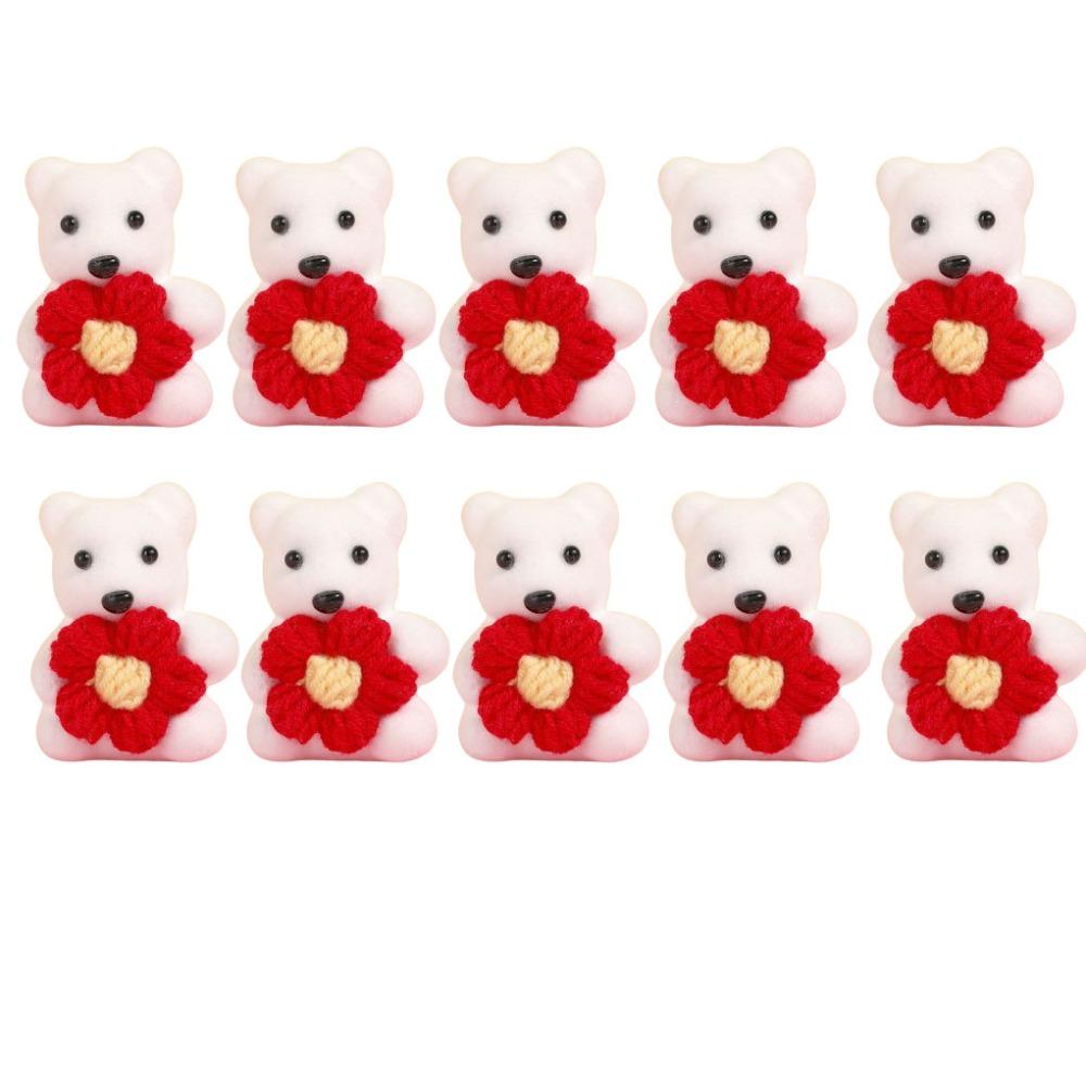 10pcs/bag Foam Bear Mini Bear Flower Bouquet Plush Doll Cartoon Bouquet Doll  Girl Birthday Gift