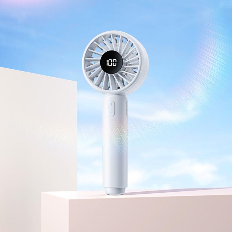 Rechargeable 100-Speed Mini Handheld Turbo Fan - Portable & Desktop Electric Fan