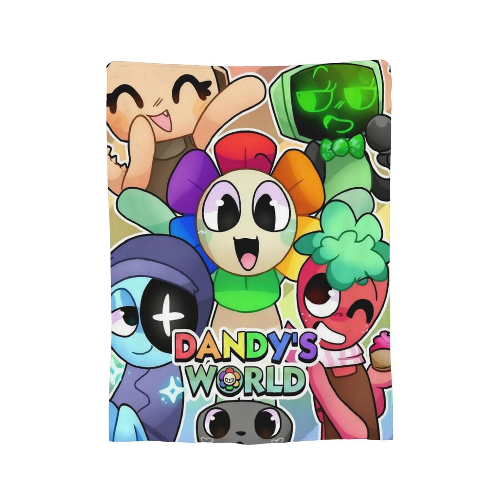 Game Dandy's World Blanket Velvet Textile Decor  Portable Super Warm Throw Blankets for Bedding Outdoor Plush Thin Quilt