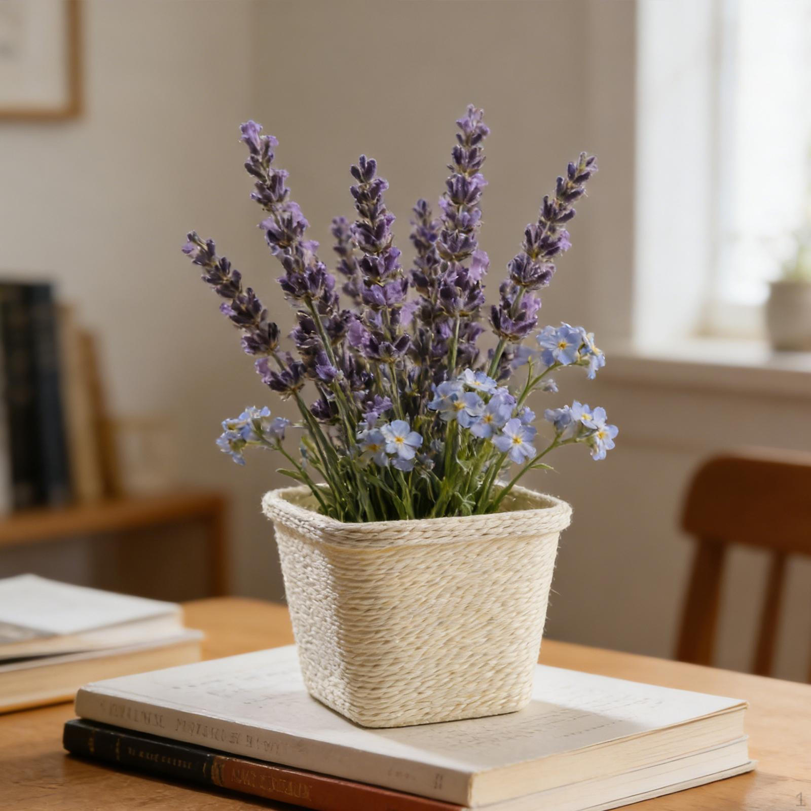 

Плетеная корзина для растений Чехол для цветочного горшка Деревенский контейнер, Цветочный горшок для сада Патио Балкона