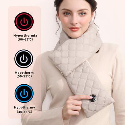 Heated Neck Scarf USB Charging Electric Heating Pad 3 Heat Settings Lightweight Neck Gaiter Snowproof Electric Heating Wrap