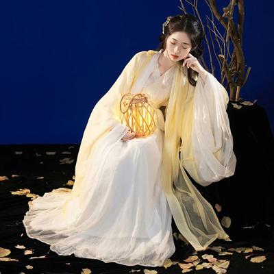 Hanfu For Women, Large-sleeved Dance Photography Performance Clothing, Waist-length Skirt Suit, Chang'e Fairy