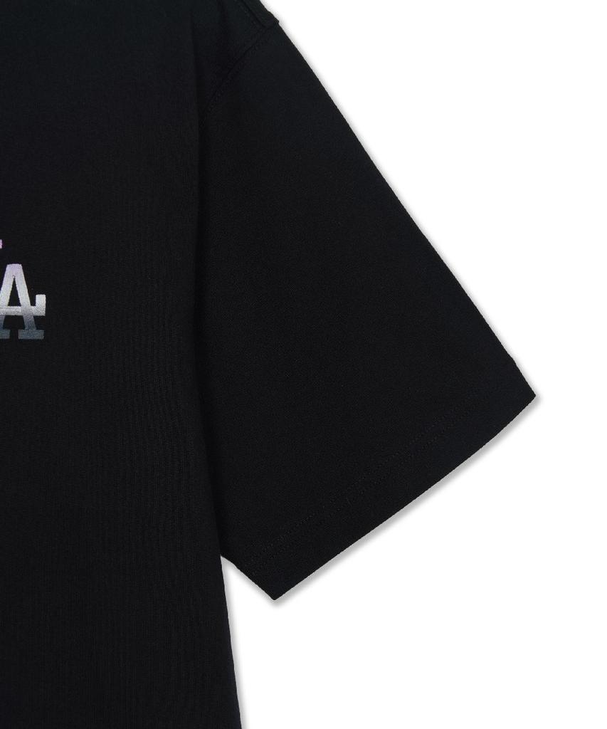 Emelbi Monogram Gradient Big Lux Semi-Oversized Short Sleeve T-Shirt La (Black)