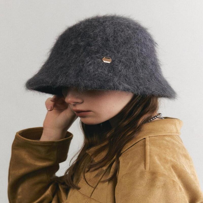Angora Wool Bucket Hat H016 VIOLET Violet