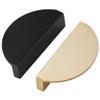 1 paio Maniglia Rotonda per Mobile Oro/Nero 100/120/150mm Pomello per Cassetto Armadio Maniglie a Tirare per Comodino Ottone Ferramenta per Porte Mobili
