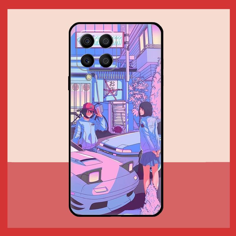 JDM Vaporwave Glitch Anime Case For Samsung Galaxy M11 M31 M14 M34 M54 M12 M32 M52 M15 M13 M06 M16 M36 M56 M53 M35 M55