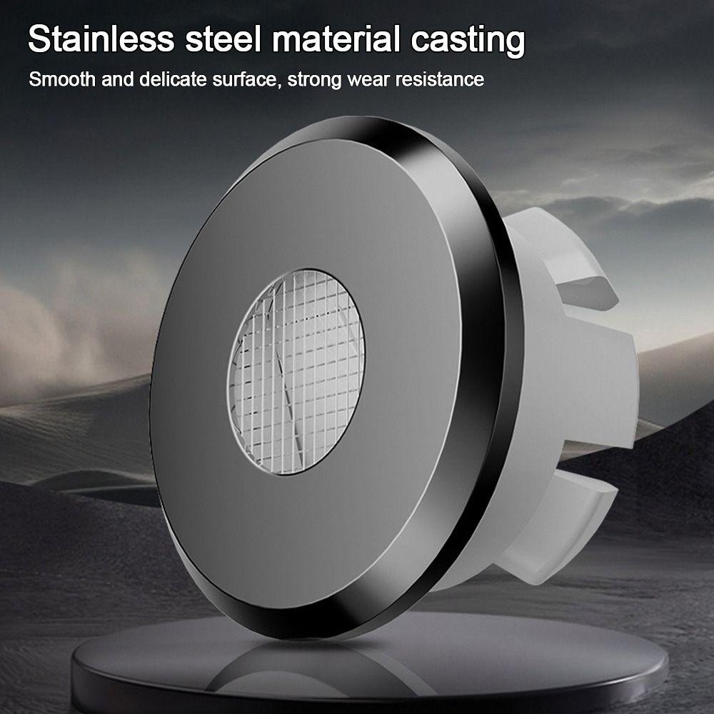 Stainless Steel Sink Overflow Covers Round Sink Hole Cover Kitchen Bathroom Supplies