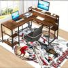 Cross Templars Knight Polyester Carpet, Soft Indoor Mat for Office Chair, Living Room, Computer Desk - Decorative Home Office Rug Design