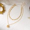 Bohemia Gold Plated Double Layer Shell Necklace For Women Starfish Conch Scallop Pendant Choker Summer Beach Jewelry Accessories