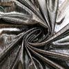 100/300/500cm Metallic Stamping Silver Shiny Fabric Bright Silky Fabric for Diy Sewing Dress Dance Stage Performance Clothes
