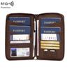 Rfid Shielded Multi Function Passport Holder Vertical Card Wallet Travel Organizer For Cash Cards Id Document Daily Outdoor Use