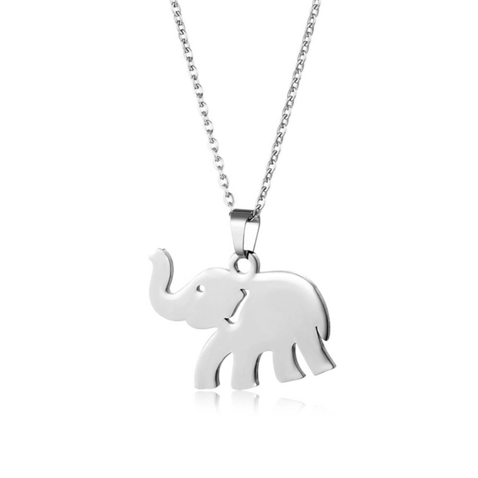 Dolphin Elephant Pig Animal Pendant Necklaces Stainless Steel Jewelry Gift for Women Men