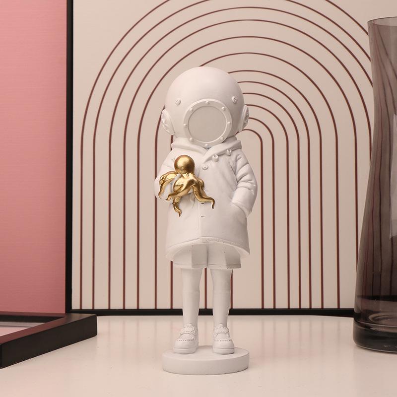 Banksy Diepduiker Sculptuur voor Huisdecoratie