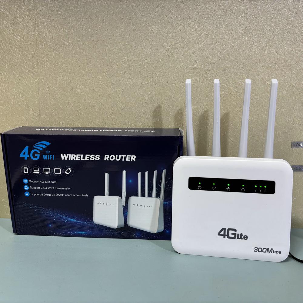 4G LTE WiFi 6 CPE Router with Dual Network Ports and SIM Card Slot