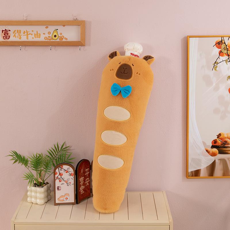 

Baked baguette capybara plush toy doll capybara knock stick doll throw pillow rag doll 80cm 0.5kg