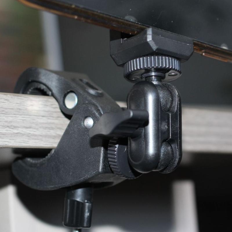 Universal 1/4Inch Screw Compatible Action Camera Holder for Action Cameras on Bikes Featuring Adjustable Rotation