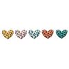 3D Stickers - Hearts with Leopard Patterns - 24 Stickers