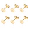 50pcs/lot 925 Silver Plated Blank Post Earring Studs Base Pin With Earring Plug Findings Ear Back DIY Jewelry Making Accessories