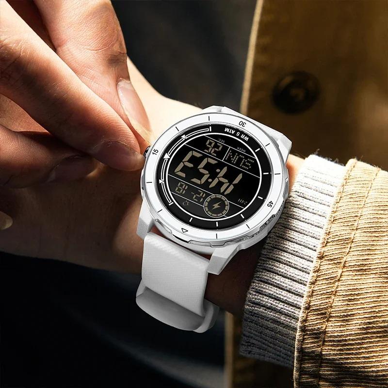 Top Brand Luxury Men's Sports Electronic Watch Student Outdoor Multi functional LED Analog Digital Wristwatch Alarm Clock