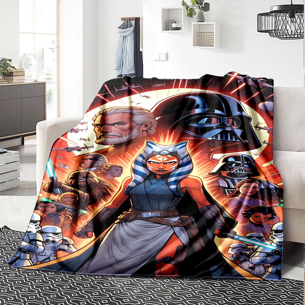 Star Wars Blanket Soft Cozy Great for Sofa Seaside Office Chair Four Seasons Universal Digital Print Ideal Gift For Birthday Valentine'S Day