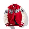Mens Oversized Streetwear Baseball Jacket With Colorblock Design Hoodie Style Warm Thickened Cotton Outerwear