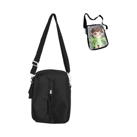 

[MORGEN SKY] Ita Bag Oshi Bag Shoulder Bag Showcase Bag Clear Bag Pouch Crossbody Small 2WAY Transparent Vinyl W Zipper 20cm Plush Toy Going Out