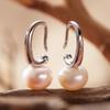 Natural Pearl Stud Earrings S925 Sterling Silver Inlaid Fashion Sense Xiaohongshu