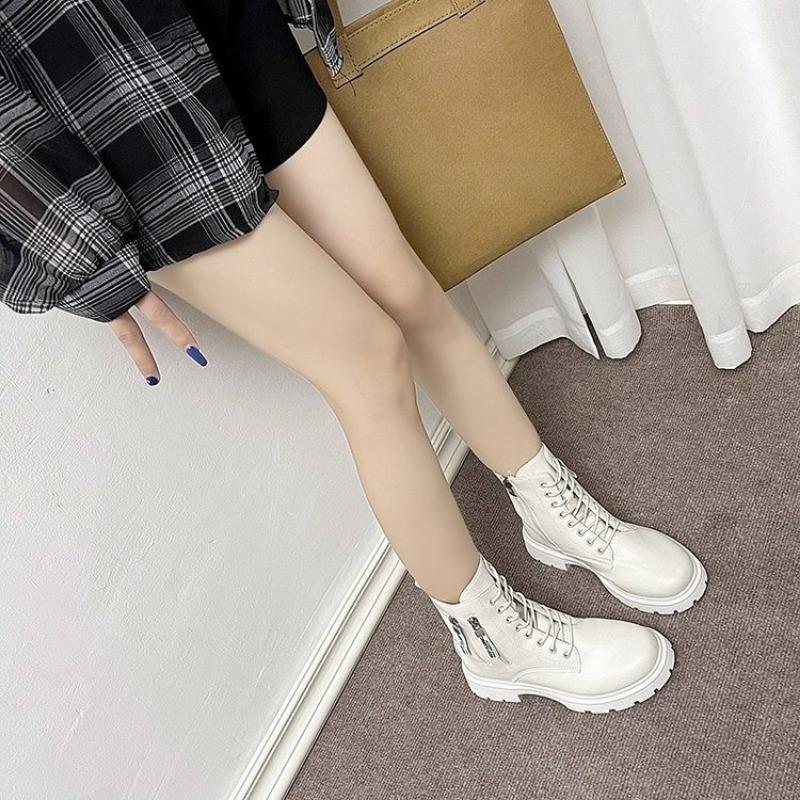 Martin Boots, New Women's Boots, Thick-soled Side Zipper Single Boots, Cotton Boots, Short Boots, Women's Shoes