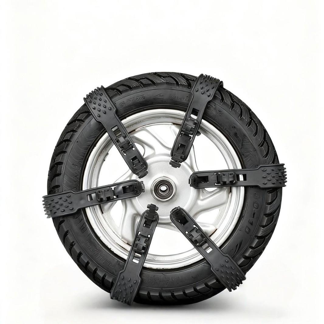 Зимние противоскользящие цепи для мотоциклов и велосипедов