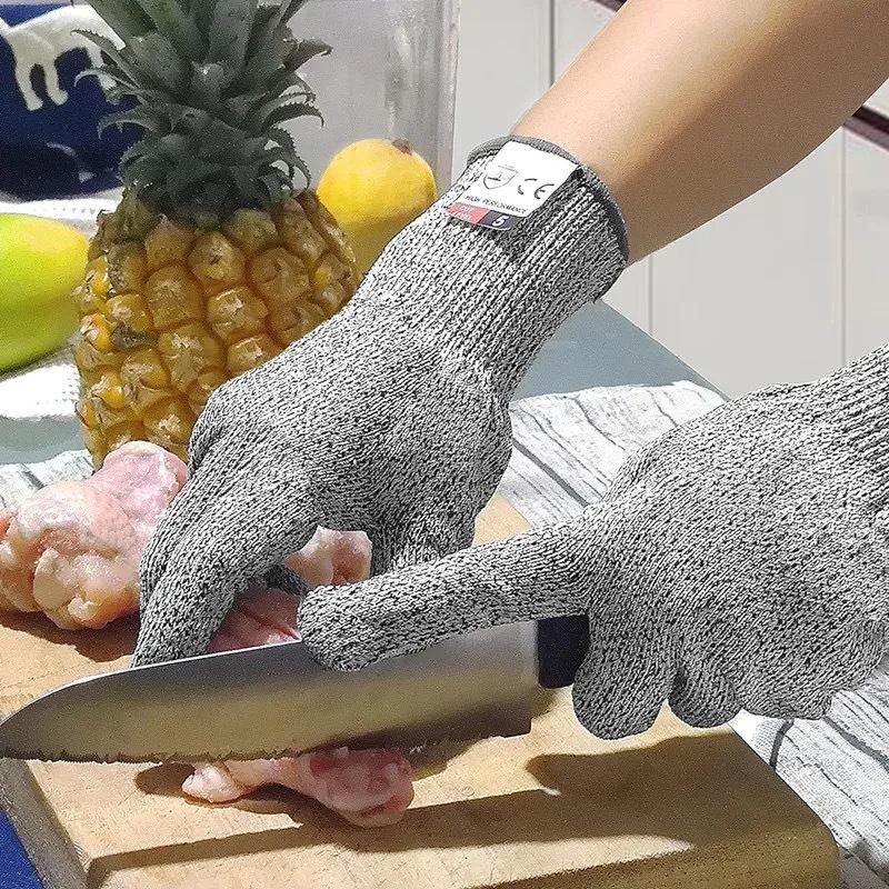 Grade 5 HPPE Cut-resistant Gloves Kitchen and Garden Protective Gloves Children's Woodworking and Carving Cut-resistant Gloves