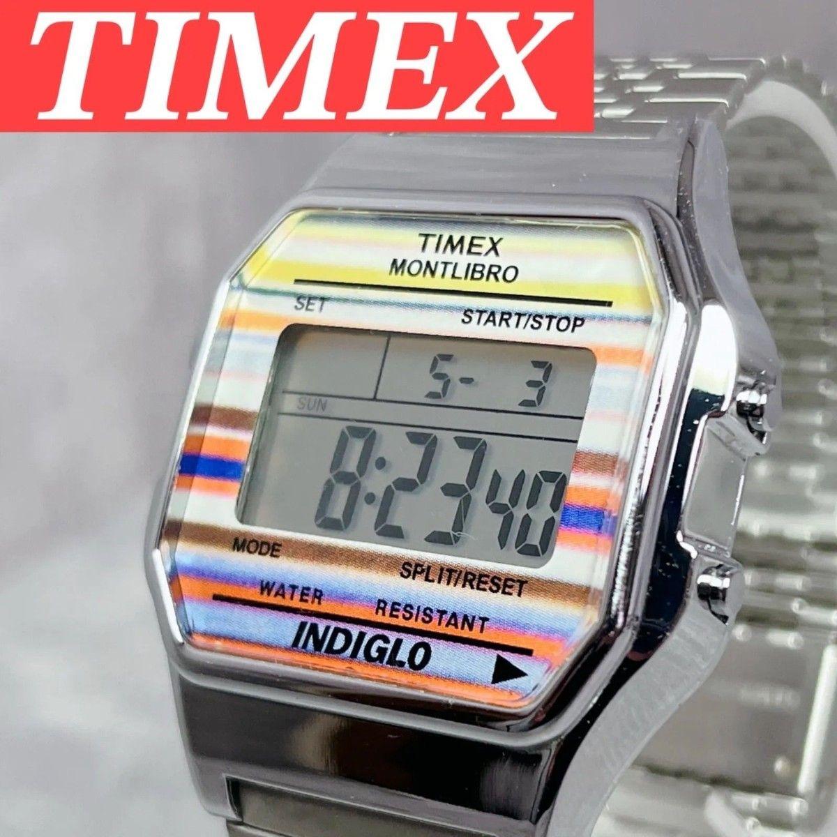 TIMEX MONTLIBRO Classic Digital INDIGLO Classic Digital Square Digital Watch