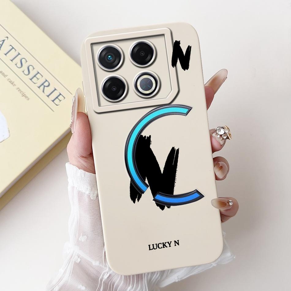 For Infinix GT 20 Pro X6871 Lucky Initial Letter Phone Case For Infinix GT20 Pro 5G Soft Silicone Shockproof Cases
