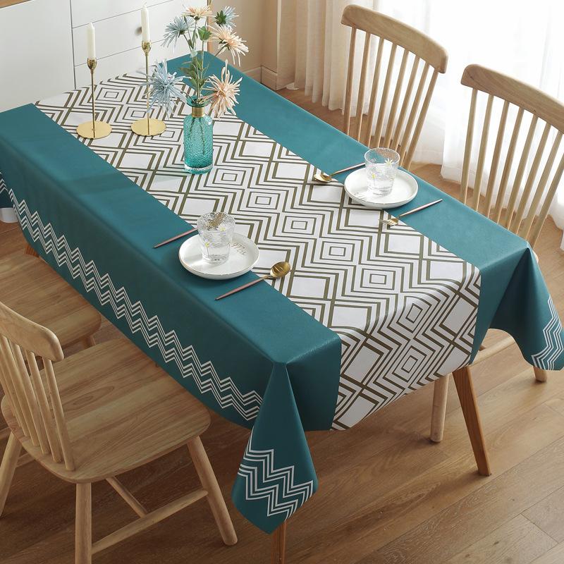 Thickend Waterproof Non-washable PVC Tablecloth Table Mat Rectangular Tablecloth Home Decor